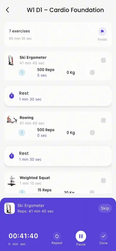 Workout Tracking